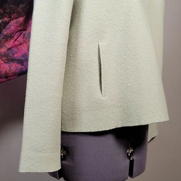 Eileen Fisher Asymmetrical Wool Jacket Sz XS - Picture 8 of 11